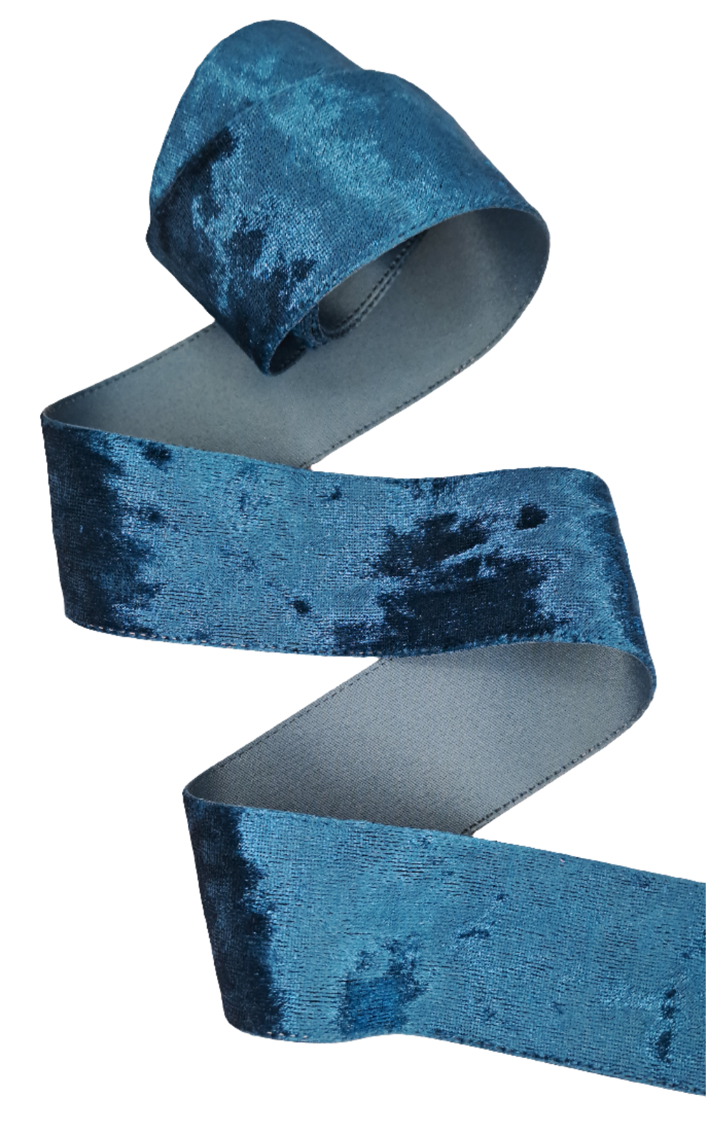 38mm Nile Blue Velvet Ribbon 45m