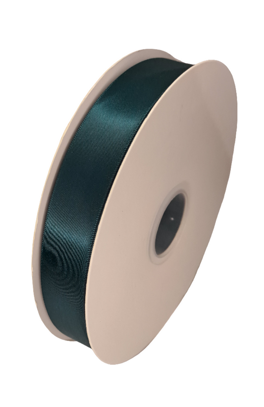 25mm Teal Green Blue Satin Ribbon 90m - LM Collection