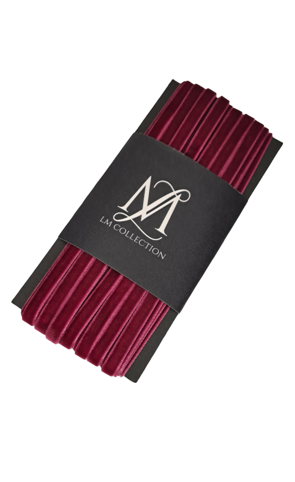 6mm Burgundy Velvet Ribbon 10m - LM Collection