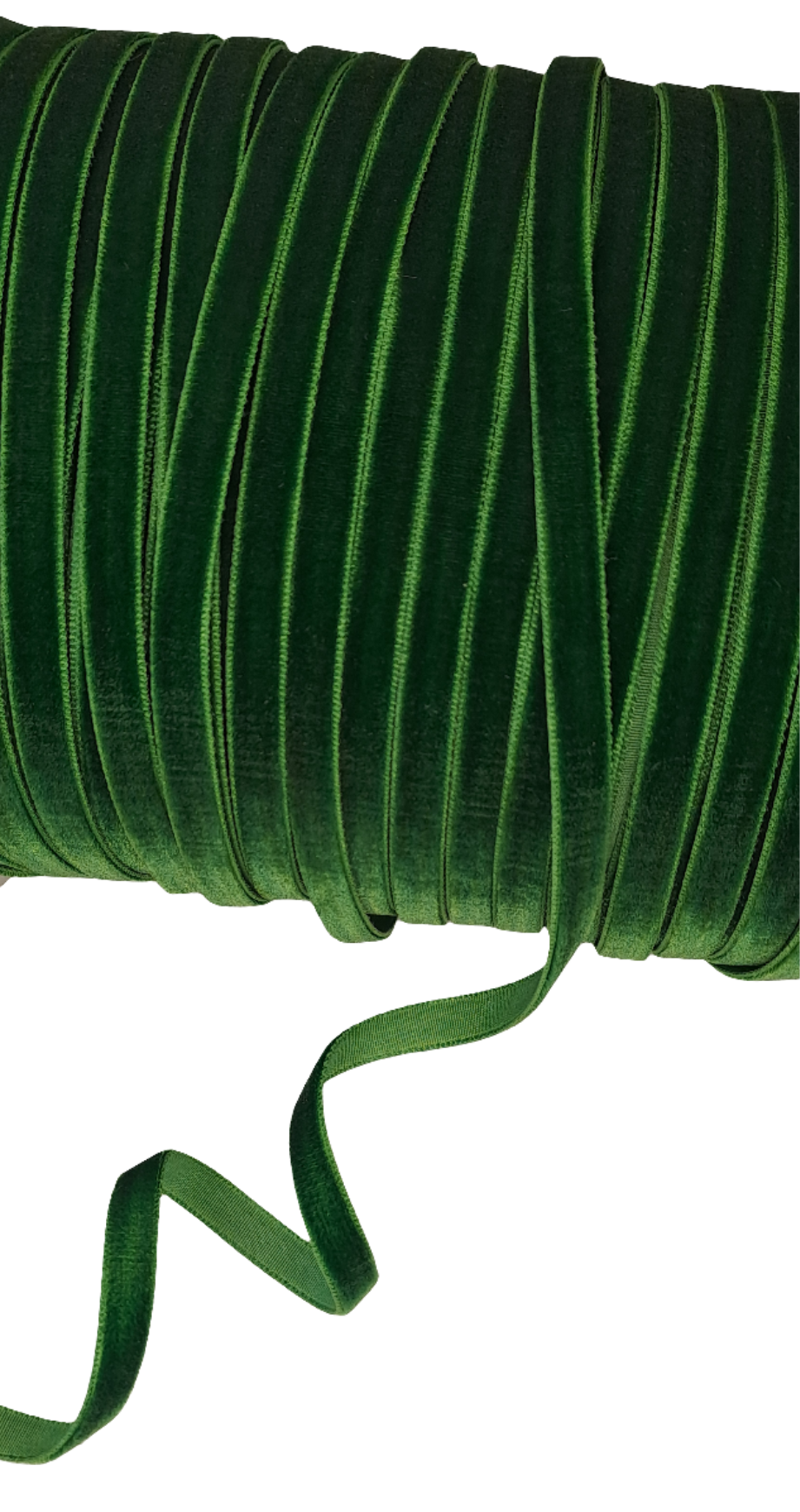 6mm Fern Green Velvet Ribbon 180m