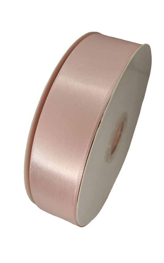 40mm Blush Pink Satin Ribbon 90m - LM Collection