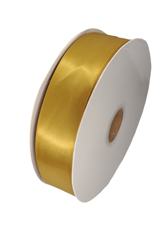 40mm Old Gold Satin Ribbon 90m - LM Collection