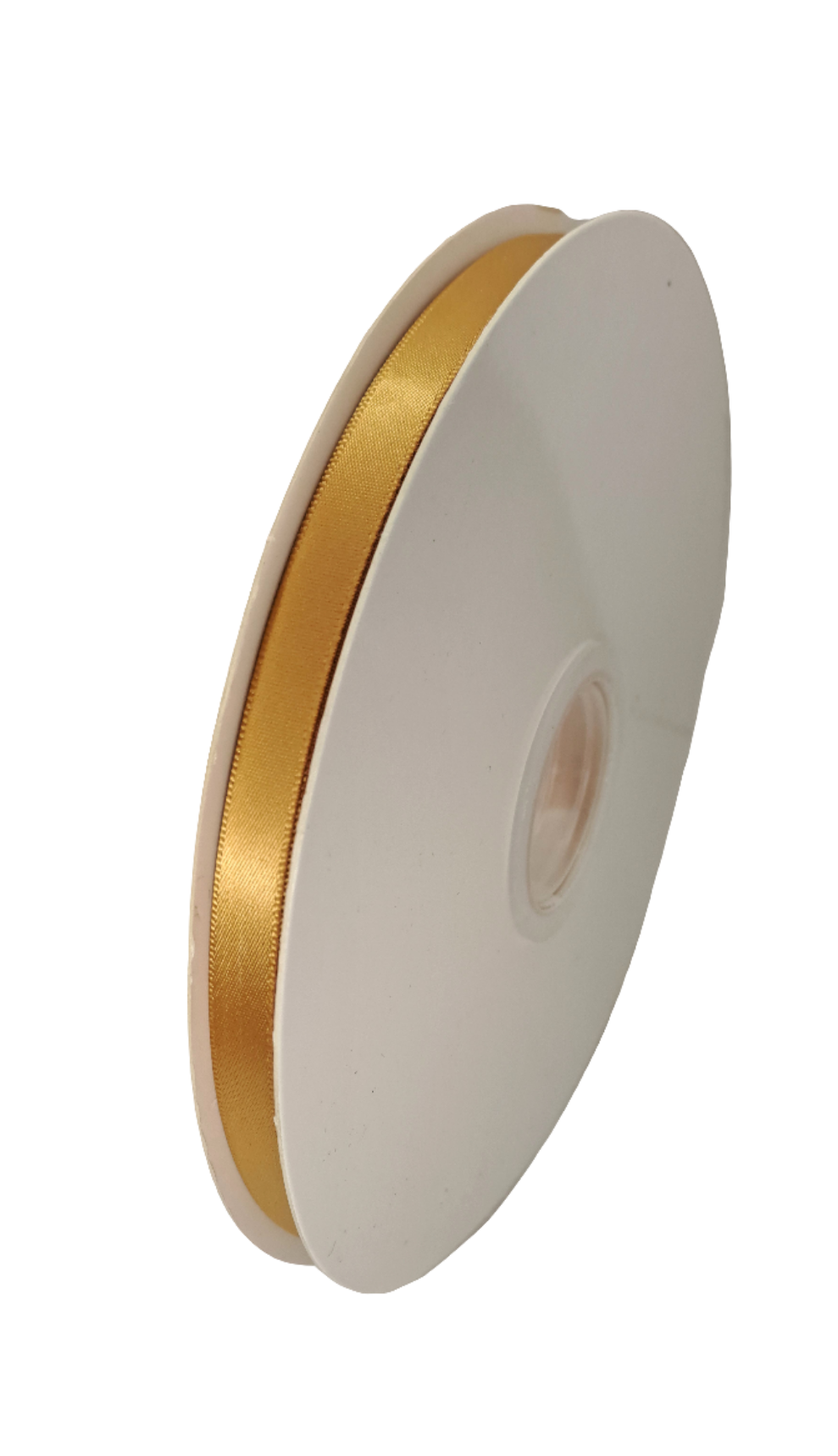 10mm Old Gold Poly Satin Ribbon 90m