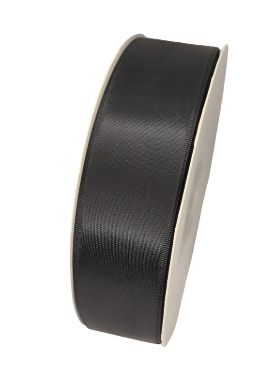 40mm Black Satin Ribbon 90m - LM Collection