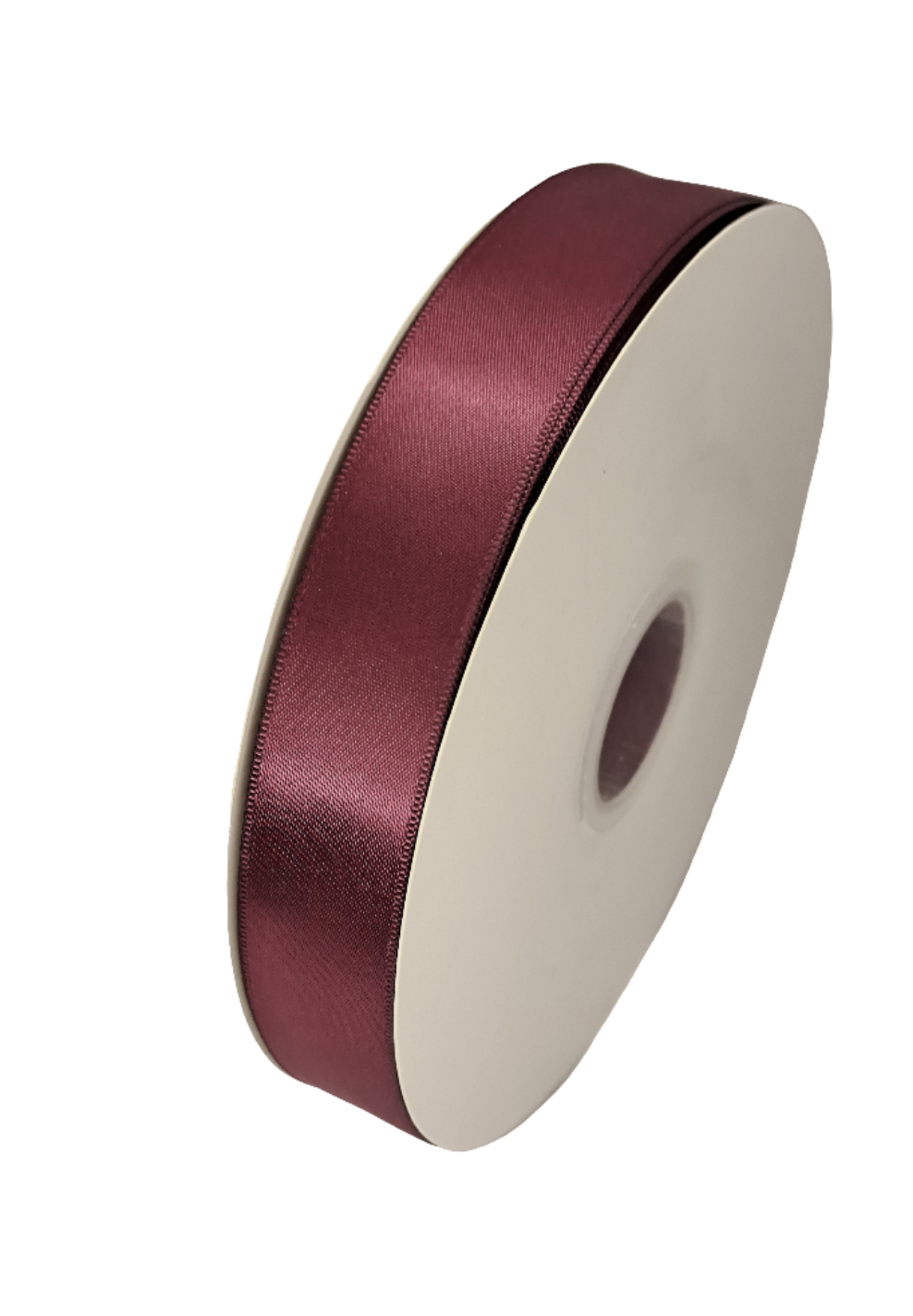 25mm Rose Wine Poly Satin Ribbon 90m