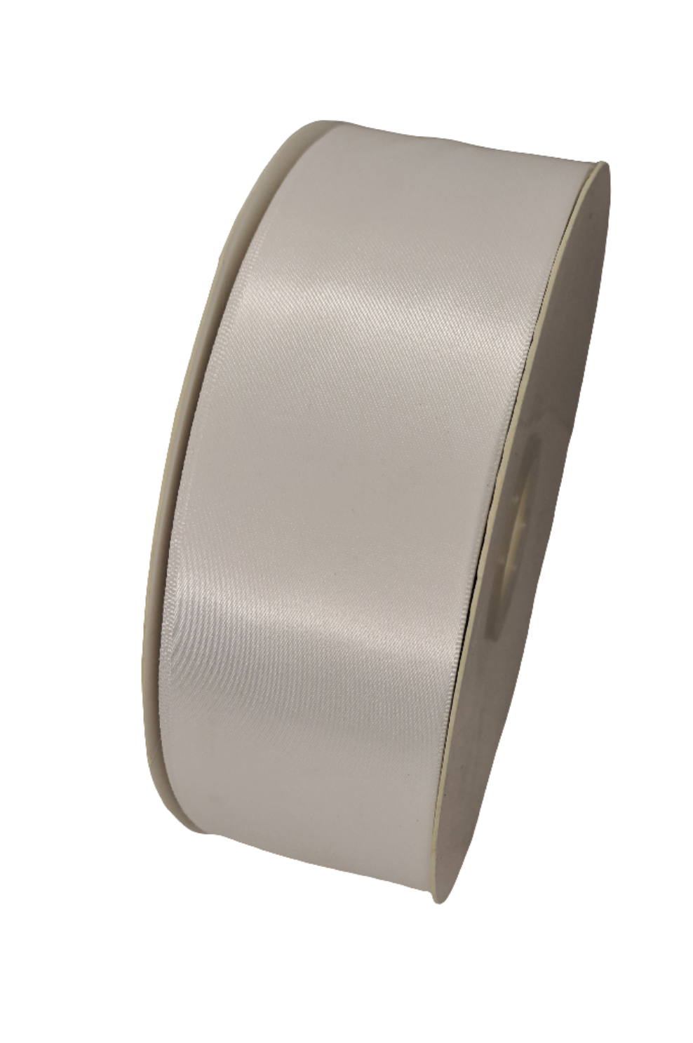 50mm White Poly Satin Ribbon 90m