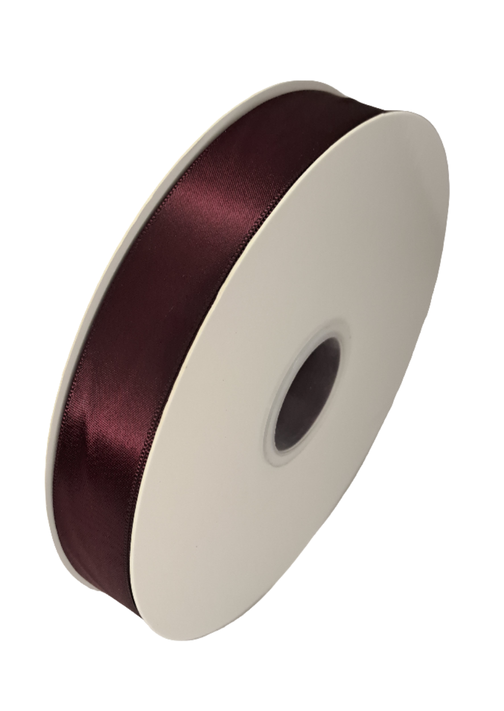 25mm Burgundy Poly Satin Ribbon 90m