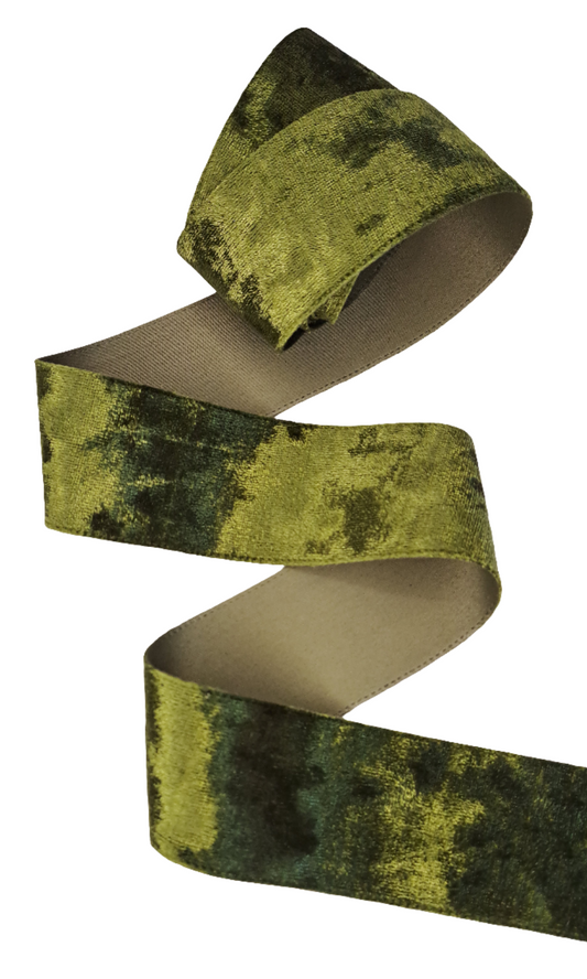 38mm Moss Green Velvet Ribbon 45m - LM Collection