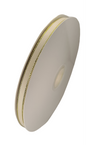 10mm Ivory Cream Grosgrain Ribbon with Gold trim 90m - LM Collection