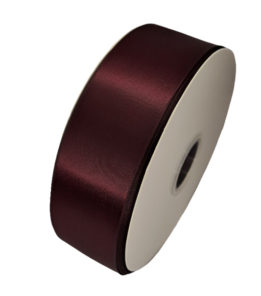 50mm Burgundy Red Satin Ribbon 90m - LM Collection