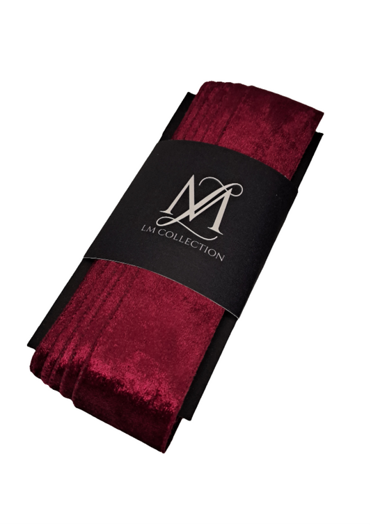 38mm Burgundy Red Velvet Ribbon 5m - LM Collection