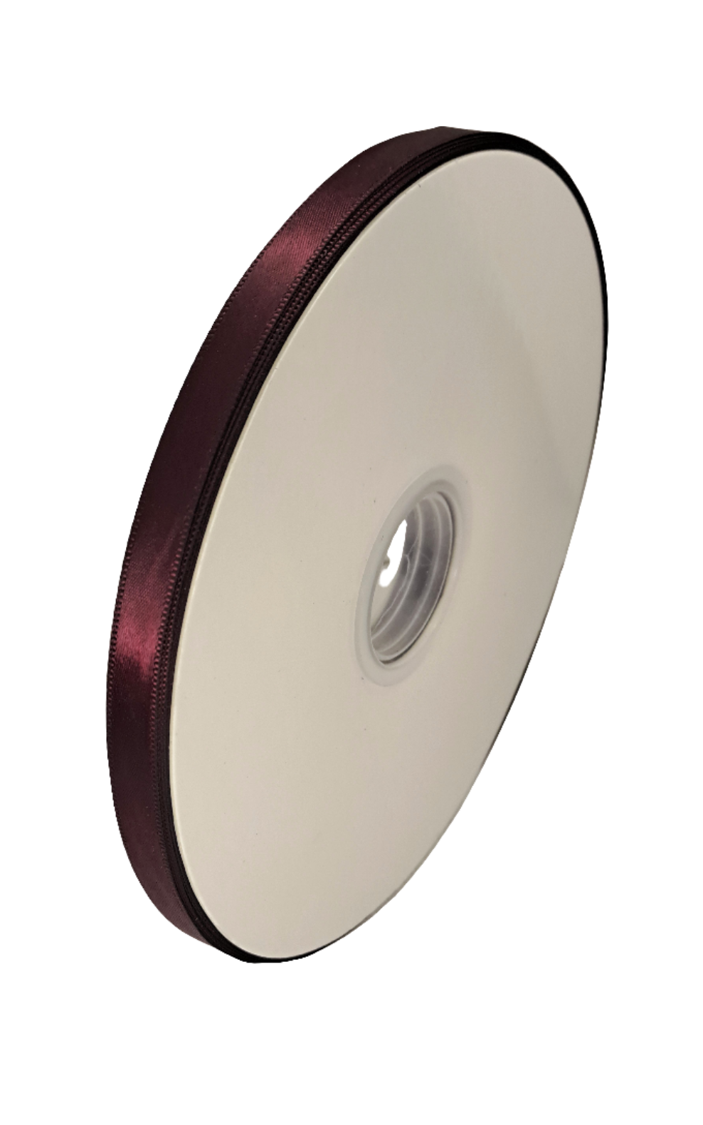 10mm Burgundy Poly Satin Ribbon 90m