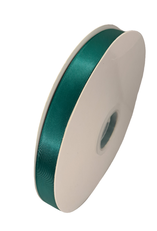 15mm Jade Green Satin Ribbon 90m - LM Collection