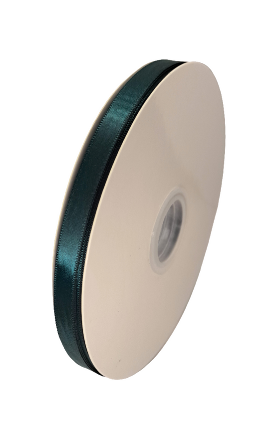 10mm Teal Poly Satin Ribbon 90m