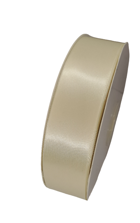 40mm Antique White Poly Satin Ribbon 90m