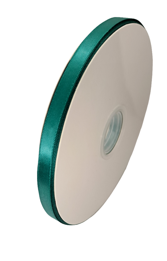 10mm Jade Green Satin Ribbon 90m - LM Collection