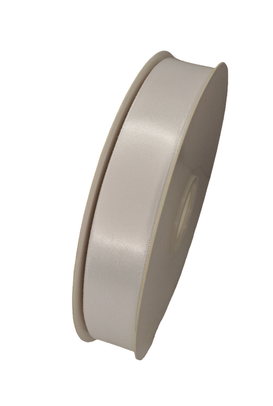 25mm White Satin Ribbon 90m - LM Collection